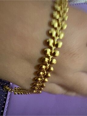 18k Gold plated Link Bracelet or ankle - Women's Jewelry